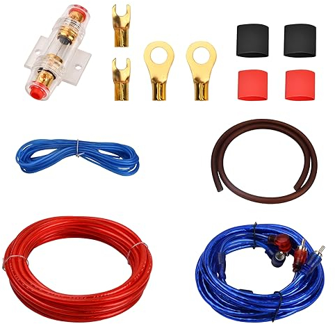 Set di cavi per auto, set di cavi per amplificatore per auto con fusibile per auto e moto