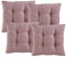 XDREAM Interior 4er Set Stuhlkissen Altrosa | Bequemes Sitzkissen für Küchen, Esszimmer und Gartenstühle | Öko-Tex Zertifiziert | produziert nach deutschem Qualitätsstandard | 38 x 38 x 6 cm