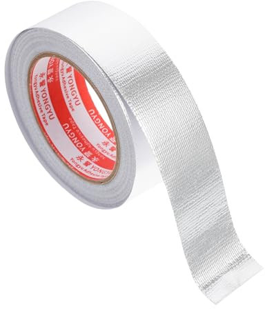 GLEAVI 1 Rollo Cinta Adhesiva Cinta De Lámina De Vidrio Fibra De Vidrio Adhesivo Cinta De Sellado De Aislamiento Reparar La Cinta De Aluminio Papel De Aluminio Tela De Fibra De Vidrio