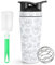 HNCY Shaker Protéine Inox 750ml - Pour Shakes Complémentaires Avec Boule en Spirale, Sans BPA, Étanche, Facile à Nettoyer - Blanc