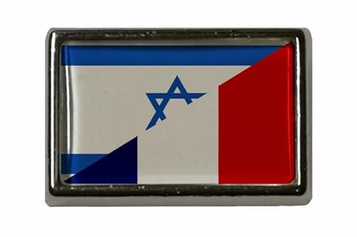 U24 Pin's drapeau d'Israël - France, Acrylique