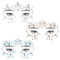 Sugeru 3pcs Glitzersteine Gesicht, Temporäre Tattoos - Selbstklebend, Strasssteine, Festival Glitzer, Face Glitter für Party, Make-up, Karneval (Set A)