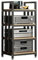 mobile stereo hi fi rack hifi Armadietto moderno per sistema rack stereo a 3/4 livelli con ripiano in legno regolabile, spazio per riporre componenti stereo di intrattenimento/giradischi/ricevitore/ap
