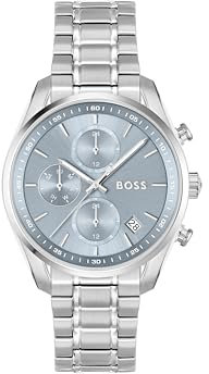 BOSS Multi Zifferblatt Quarz Uhr für Damen Kollektion Grand Tour Ladies mit Silbernes Edelstahlarmband - 1502767