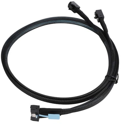 Plyisty MCIO 8i auf 2*SFF-8643 Kabel, MCIO 8i 74Pin auf SAS HD SFF-8643, PCIE 5.0, 32 GT/s Übertragungsrate, für Server, Rechenzentren, 80 Cm