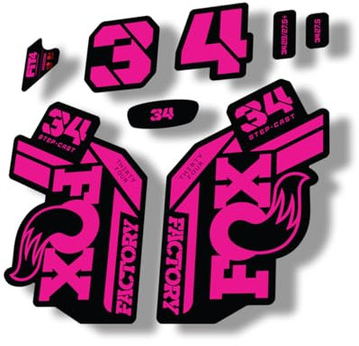 Autocollant de rechange pour fourche Fox 34 2021 Step Cast Series Rose (mat)
