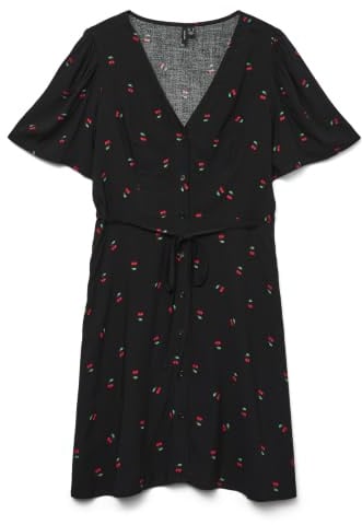 VERO MODA Vmalba Ss Short Dress WVN Noos