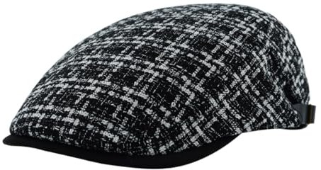 KeepSa Schiebermütze Herren Herringbone Newsboy Flatcap Gatsby Vintage Baskenmütze