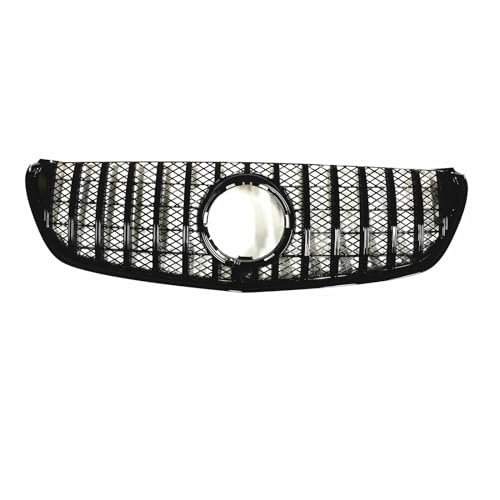 IITA Kühlergrill Grill Frontgrill Für Mercedes Für Benz W447 V KLASSE 2016-2021 Für GT-R Stil Auto Oberen stoßstange Haube Mesh Mit Kamera Loch Nieren Kühlergrill(Schwarz)