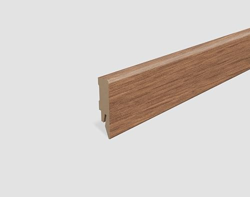 EGGER Sockelleiste Eiche dunkelbraun L488 | neues kubisches Profil | passend zu Fußboden Inuvik Eiche