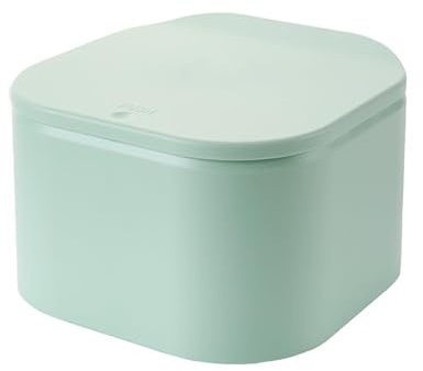 Desktop press type pop-up lid Scandinavian small rubbish bin small covered living room table mini office desk coffee table desktop rubbish bin (green)