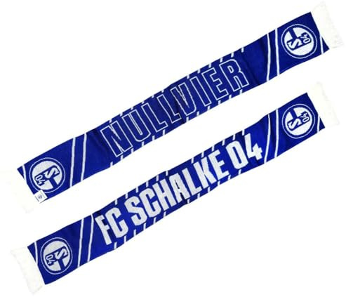 FC Schalke 04 Strickschal - NULLVIER - blau/weiß Fanschal | Schal S04