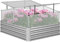Outsunny Jardinière, lit surélevé à Double Toit ouvrable, boîte à Fleurs en Polycarbonate Panneaux, 126 x 107 x 57,5/67,5 cm, Argent