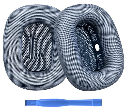 Almohadillas de Repuesto para AirPods MAX Auriculares de MMOBIEL - Memory Foam y Mesh Fabric Almohadilla Auriculares - Cascos Cojines – Azul Cielo