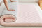 MLHDZ Matelas futon de style japonais : tapis de sol pliable, motif tatami, portable pour camping et dortoir (rose, 80 x 180 cm)
