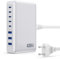 Feob 430W USB C Ladegerät Mehrfach, 8 Ports GAN IV Schnellladegerät PD 100W Ladestation Charger Station PPS USB Hub C Netzteil für Laptop, MacBook, iPad, iPhone 16/15/14 Sumsung usw-Weiß