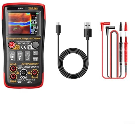 AR01 Wärmebild-Multimeter, Typ-C-Aufladung, 1000 V, 25.000 Mal, Tester, 250 MOhm (hoch)