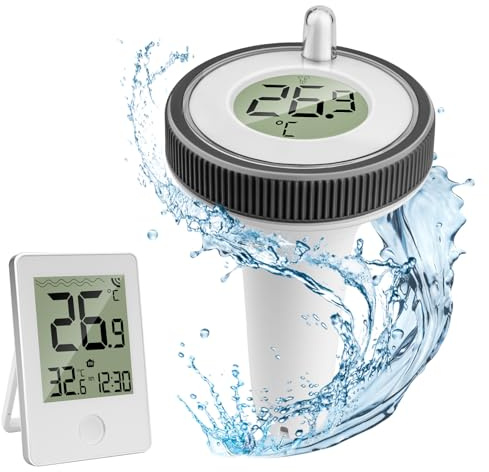 Termometro per Piscina Wireless, Termometro Digitale Piscina Galleggiante