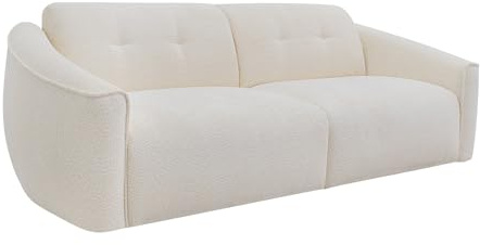 Vente-unique - Schlafsofa 3 Asufa - Polyester - weiß