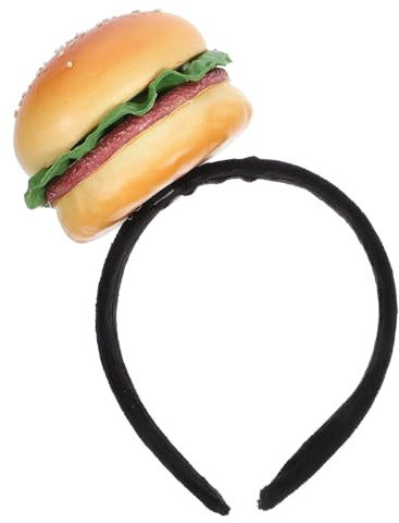 IDEANATEGRATE Bandeau Accessoire Amusant de Qualité en Éponge Léger Fantaisie de Hamburger pour Fêtes Costumées et Performances en Scène