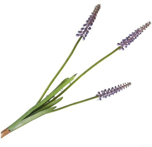 Flores artificiales de jacinto de uva, color azul y morado, bulbos falsos de primavera realistas de seda parecidos a la decoración del hogar, tallos, accesorios de fotografía de boda, centro de mesa