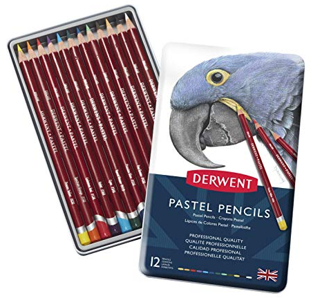 Derwent Pastellstifte, Zeichnen & Ausmalen, 12er-Set, Ideal zum Mischen & Färben, Professionelle Qualität, 32991