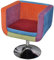 vidaXL Sessel Clubsessel Barhocker Drehstuhl Cocktailsessel Patchwork bunt