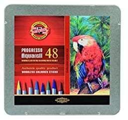 KOH-I-NOOR Progresso Holzlose Aquarell Buntstifte, 48 Stück