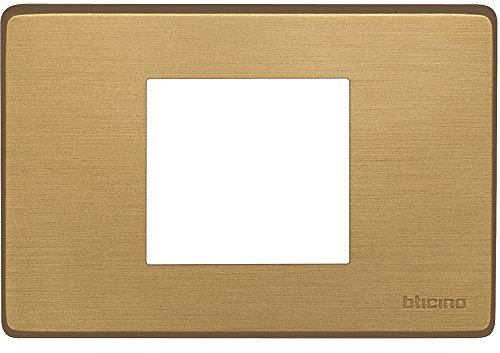 BTicino 503/23A/BR Placca 2 Posti, Bronzo