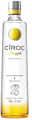 Ciroc Pineapple Flavoured Vodka | 37.5 vol | 70cl | Tropical Taste | Infused with Natural Flavours of Fresh Crushed Pineapple | For a Mixed Drink or Cocktails | Distilled 5 Times