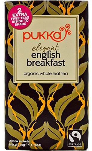 (2 Pack) - Pukka Herbs - Elegant English Breakfast Tea | 20 sachet | 2 PACK BUNDLE