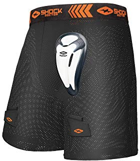 Shock Doctor Men’s Loose Hockey Shorts Supporter with BioFlex Cup Included, Youth, Boys Sizes