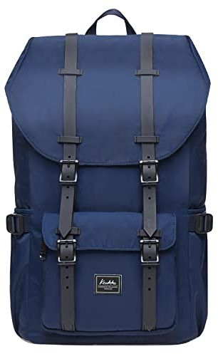 KAUKKO Rucksack Damen Herren Daypack mit Laptopfach für 15 Zoll Notebook für Schule, Uni, Reisen, Wandern, 22L, Blau