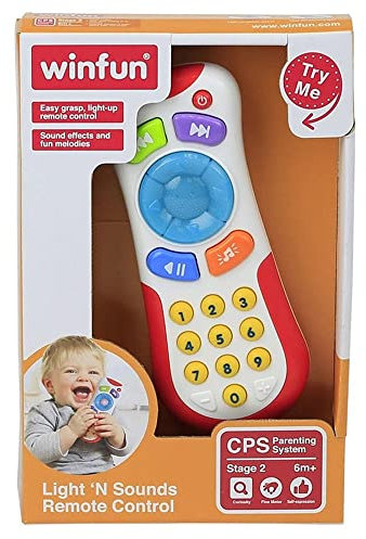 winfun 7300723 - Telecomando con luci e Suoni per Bambini, Colore: Bianco