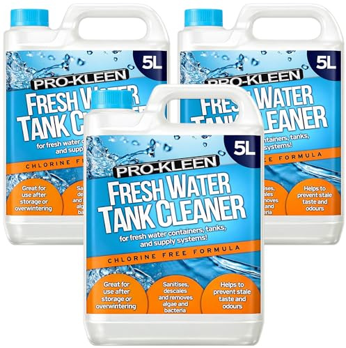 Pro-Kleen Fresh Water Tank Cleaner (15 Litres) - Sanitises, Descales, Removes Algae & Bacteria - Prevents Stale Taste & Odours
