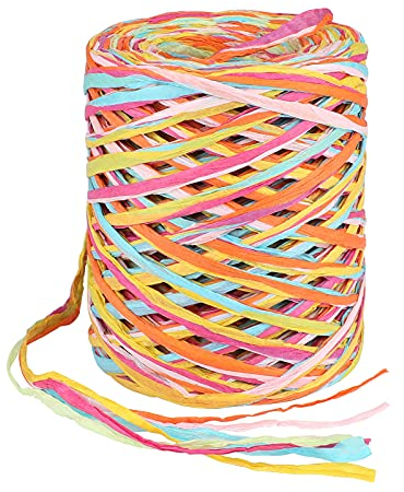G2PLUS 80 M Bast Band Geschenkband, 6 Ply Handwerk Raffia Paper Schnur, Craft Verpackung Papier Bindfäden
