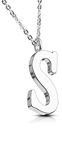 Treuheld® Silberne Kette mit Buchstabe | Alphabet | Edelstahl [19.] - S