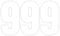 Pack of 3 White Number 9 Bin Sticker Self Adhesive Number - 9 (17 cm) Bin Numbers for Wheelie Bins Large Bin Labels Waterproof Packwith®