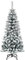 COSTWAY Albero di Natale Innevato 140/180/225 cm, Albero di Natale Artificiale Slim con 242/500/641 Rami Realistici e Folti e Base Pieghevole di Metallo, Apertura a Ombrello (140 cm)