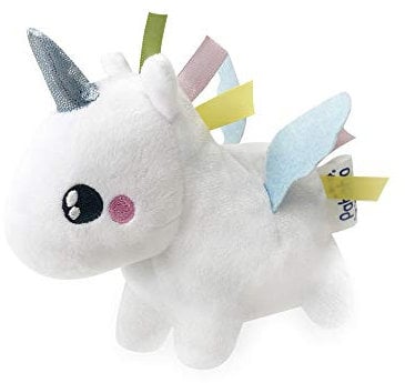 Pabobo - Veilleuse - Licorne Shakies - Peluche - Doudou - Enfant & Bébé - Lumière douce - Portable - Secouer pour allumer - Minuteur - Lavable - Piles incluses - Dès la naissance 0+ - Blanc
