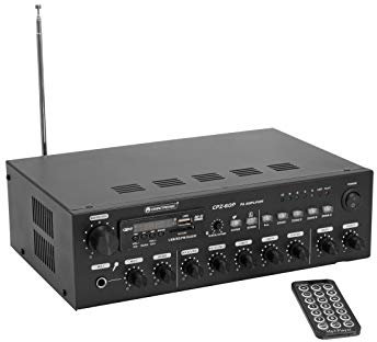OMNITRONIC CPZ-60P ELA-Mischverstärker | 4-Zonen-ELA-Mono-Mischverstärker mit MP3-Player, Bluetooth, Zonen schaltbar, 60 Watt RMS