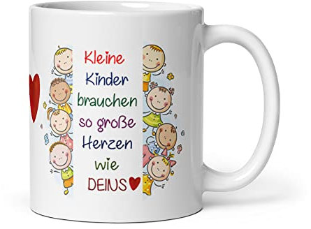 Kaffeebecher ~ Tasse - Kleine Kinder brauchen so große Herzen wie DEINS ~Weihnachten Geschenk