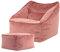 icon Natalia Velvet Bean Bag Chair with Footstool, Dusk Pink, Large Adult Bean Bag with Filling Included, Accent Chair, Armchair, Living Room Furniture, Bedroom Furniture