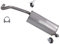 BESTPRICE Auspuff Schalldämpfer Set 1x Endschalldämpfer, mit Montagematerial Kompatibel mit SEAT IBIZA III (6L1), SKODA FABIA 1 (6Y2), FABIA 1 Stufenheck (6Y3), FABIA 2 (542), VW POLO (9N_, 9A_)