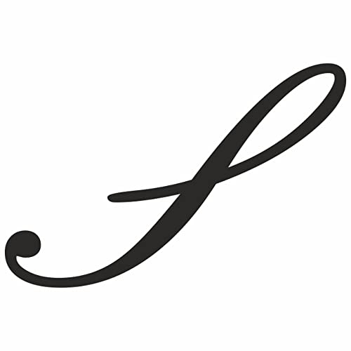 AMA SHOP Aufkleber Buchstabe S Farbe Schwarz aus PVC für Wandsticker Auto Motorrad Wohnmobil Boot