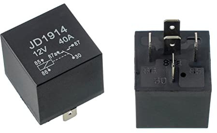 EPLZON JD1914 Relè 12V 40A 5 Pin Relè per auto 584416 586147 586224 per Johnson Evinrude OMC Outboard Marine Corp (confezione da 2 pezzi)