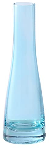 ericotry Vase en verre soufflé fait à la main - Vase décoratif à tige unique pour arrangement floral, fête de mariage, décoration de maison et de bureau (bleu)