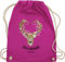 Turnbeutel Rucksack - Kompatibel Oktoberfest - Herzmädl Hirsch Geweih Hirschgeweih Madl - Unisize - Fuchsia - trachten-tasche bayrisches taschen trachtenrucksäcke bayrische beutel bayrischer abend