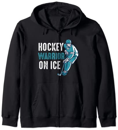 Hockey Warrior On Ice - Eishockey Sport Kapuzenjacke