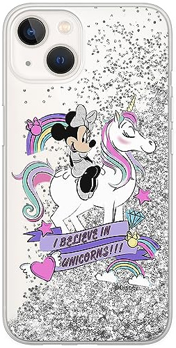 ERT GROUP Handyhülle für Apple iPhone 13 MINI Original und offiziell Lizenziertes Disney Muster Minnie 035 optimal an die Form des Handy angepasst, mit Glitter Overflow Effekt